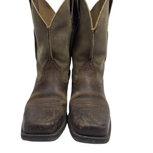 Ariat Kids Boys Rambler Square Toe Cowboy Leather Boots Kids 1